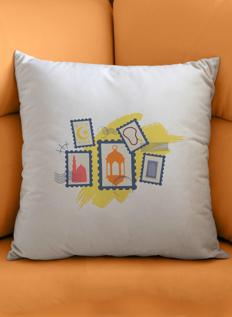 لوحة غطاء وسادة من البوليستر بتصميم فانوس وهلال رمضان - Image 4