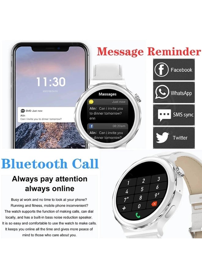 RollsTimi  Smart Bluetooth Watch, 1.32-Inch IPS Full Touch Screen, Vibration Reminder, Bluetooth 4.0, Multi-Language Selection, Dual Buttons, Multi-Sports Mode, Message Reminder，Smartwatch - Image 3