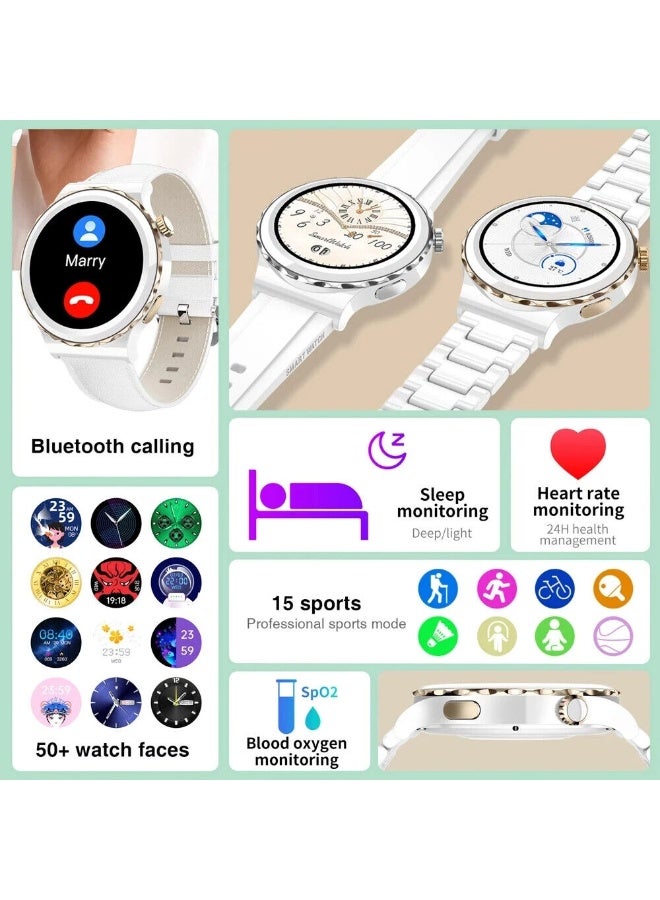 RollsTimi  Smart Bluetooth Watch, 1.32-Inch IPS Full Touch Screen, Vibration Reminder, Bluetooth 4.0, Multi-Language Selection, Dual Buttons, Multi-Sports Mode, Message Reminder，Smartwatch - Image 5