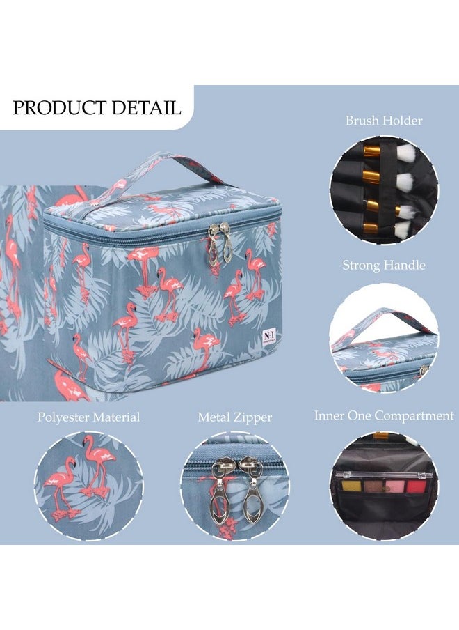NFI essentials NFI essentials Printed Cosmetic Organizer Bag, Makeup Bag for Women Toiletry Bag Makeup Organizer Make up Kit Travel Pouch Vanity Bag Pouch for Girls  - Image 3
