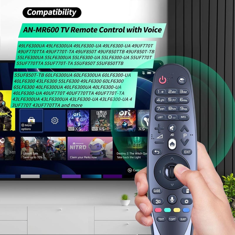 WDZP AN-MR600 Voice Remote Control Replacement Compatible with LG 1080p Smart LED TV 2015 Models LF6300 UF770T UG870T UF850T UF950T - Image 2