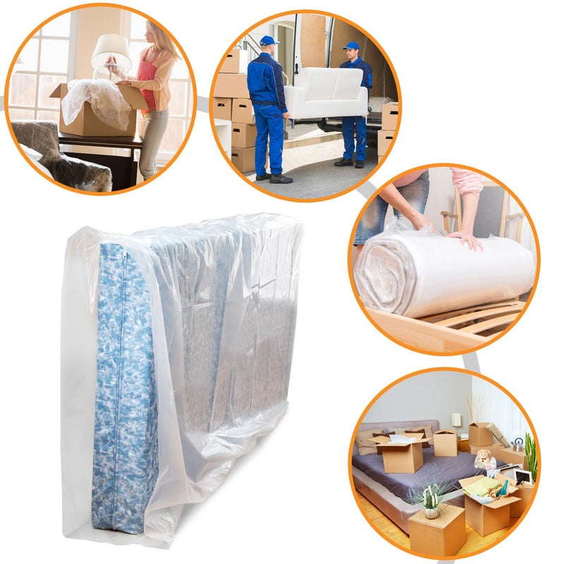 Cosybreeze Mattress Bags for Moving 4 Mil Mattress Cover Bag Full Size Mattress Storage Bags 1 Pack - Heavy Duty Thick Plastic Wrap Moving Mattress Protector for Moving - 54 x 96 Inch  - Image 4