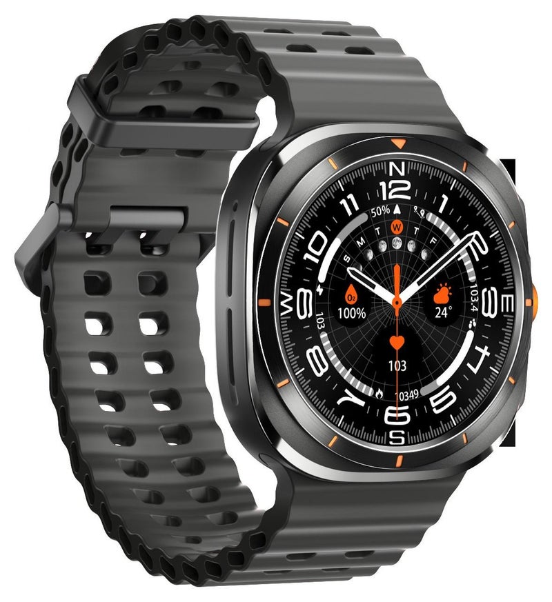 Smart Watch Ultra GPS  Compass Smart Watch, Outdoor Sport Man AMOLED 466*466 Galaxy Watch 6 Upgraded Smartwatch replacementGalaxy  (Black) - Image 1