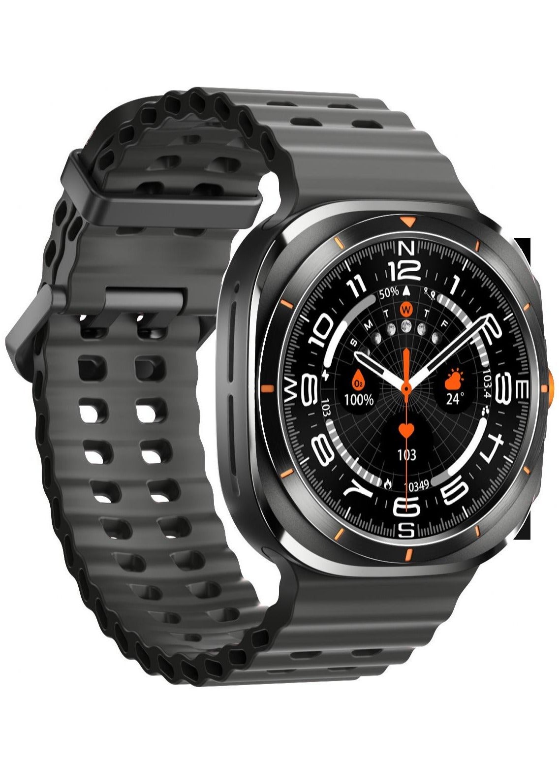 Smartwatch for Men and Women, 1.45" Screen with Heart Rate Monitor, Oximeter (SpO₂), Pedometer, Sleep Monitor, IP68 Waterproof Smart Watch for Android and iOS (Black)