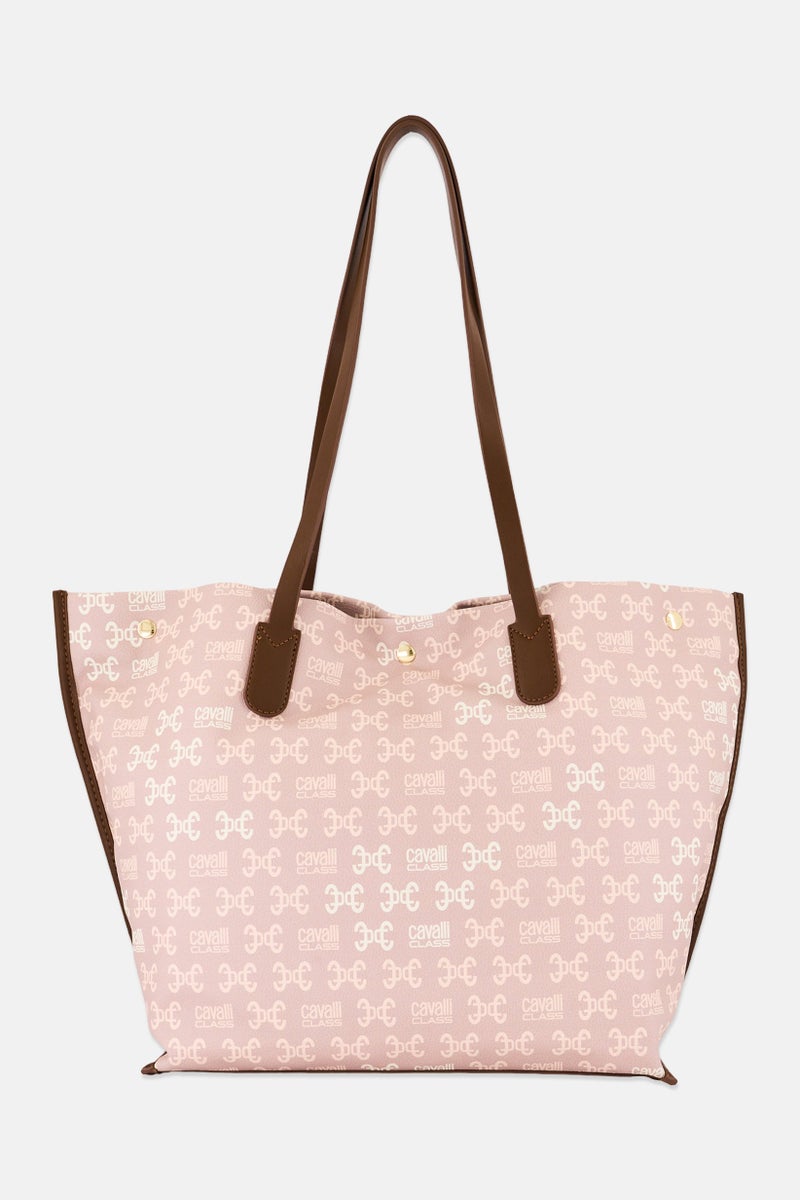 Cavalli Class Women Azzurra Allover Print Tote Bag, Multicolor  - Image 1
