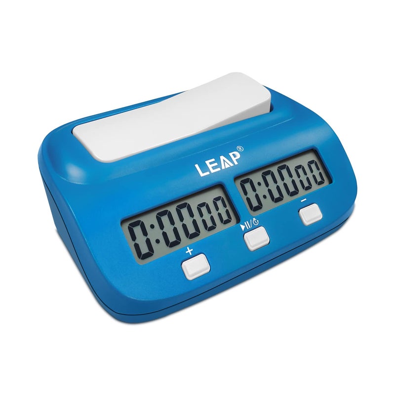 LEAP Digital Chess Clock Timer with Bonus and Delayed Time Features Chess Timer for Chess Game I-GO and Chinese Chess (Blue) - Image 1
