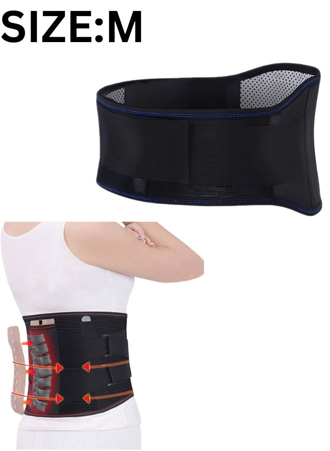 Self-heating magnetic back and waist belt – Double magnetic self-heating belt (for abdomen and back) – High elasticity back support belt with strong support strips – Suitable for weightlifting, long office work, and for relieving menstrual pain – Complete protection for the waist and abdomen – Suitable for men and women (size M) - Image 1