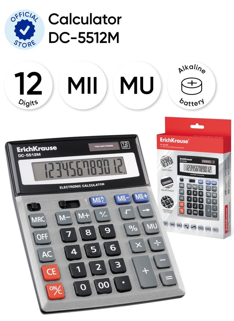 ErichKrause Desk electronic calculator 12-Digit DC-5512M (box 1 pc)  - Image 1