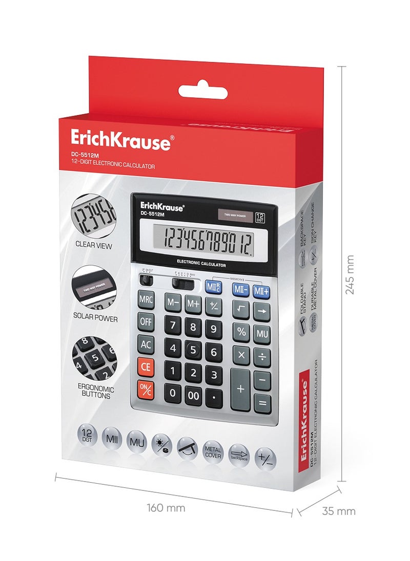 ErichKrause Desk electronic calculator 12-Digit DC-5512M (box 1 pc)  - Image 5