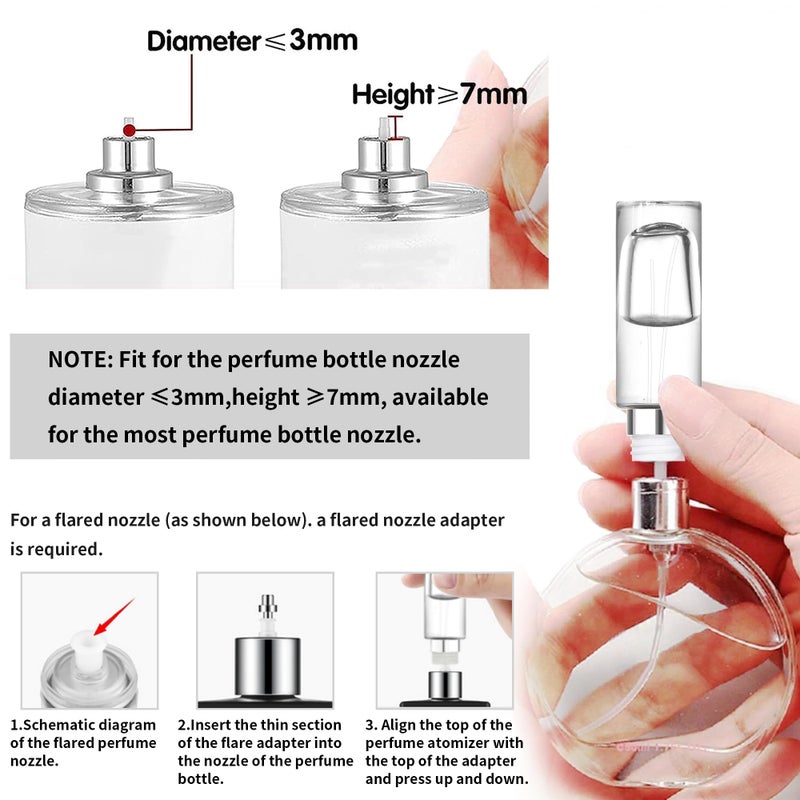 MUB 10ml Perfume Travel Refillable Atomizer Bottle Glass Unique Top-Filling Leak-Proof Spray Bottle Atomizer Sprayer for Perfume Cologne Mini Travel Size Empty Pocket Portable - Image 5