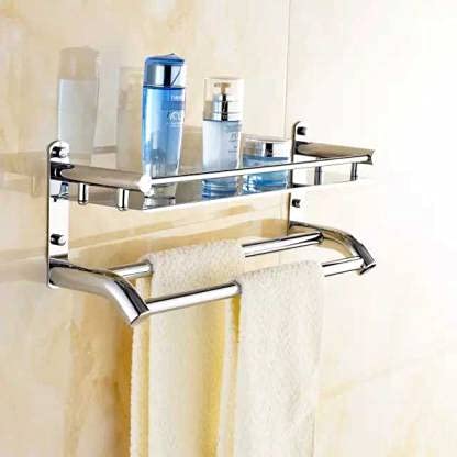 Filox Stainless Steel Towel Holder | Folding Towel Rack for Bathroom/Towel Stand/Hanger/Bathroom Accessories (2 Holders) - Image 4