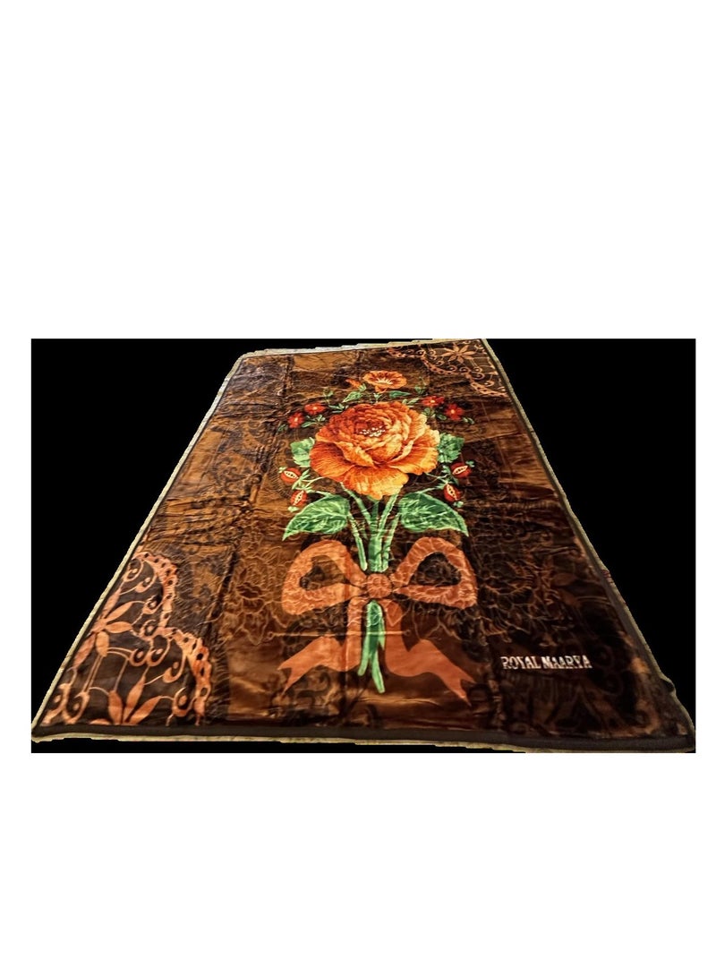 MAARYA GOLD 2 PLY SUPER SOFT EMBOSSED BLANKET - Image 2