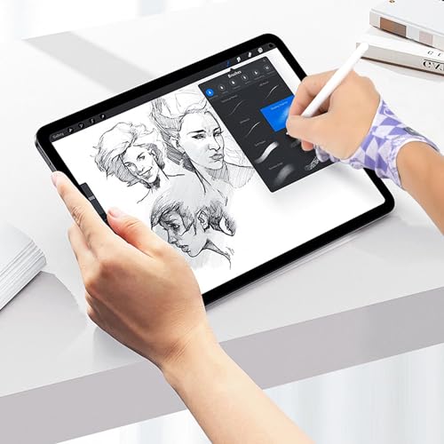 Spaseeba Artist Drawing Glove, Two-Finger Digital Art Glove for Drawing Tablet/Pen Display/Monitor Cute Print Universal Drawing Glove for Right and Left Hand,M Purple Color - Image 3