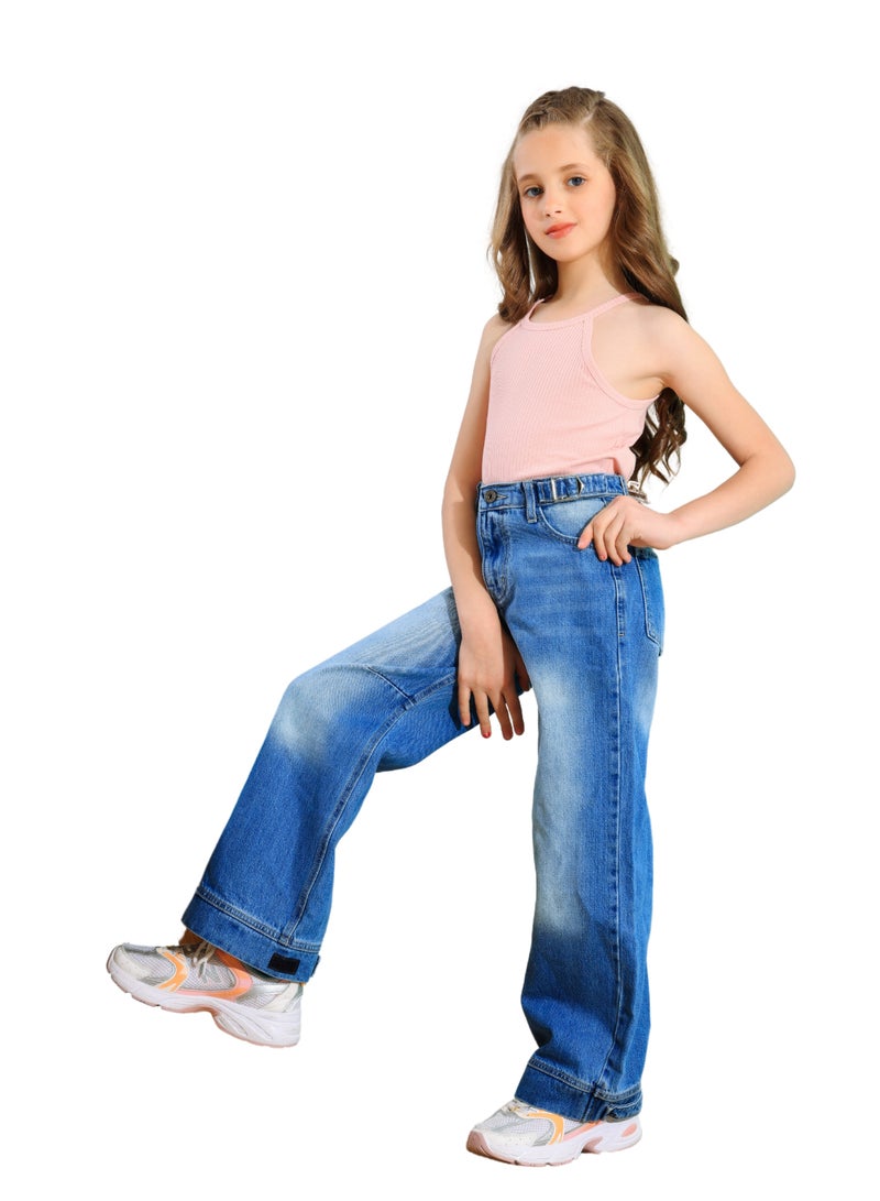 JBS DENIM Blue Barbie jeans for girls - Image 3