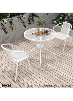 DubaiGallery Garden Patio Seating Chair and Table Set Outdoor Balcony Garden Coffee Table Set Furniture with 1 Table and 2 Chairs Set  - Image 2