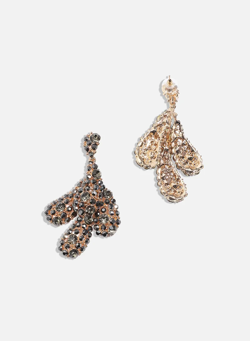 SOHI Crystal Abstract Artificial Drop Earring Jewellery
