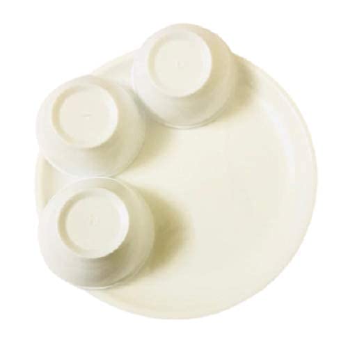 Coolkart Microwave Safe Unbreakable Round Dinner Set of 6 Big Plates 11 Inches and 6 Katori Set, Made in India (Set of 12) (White) - Image 3