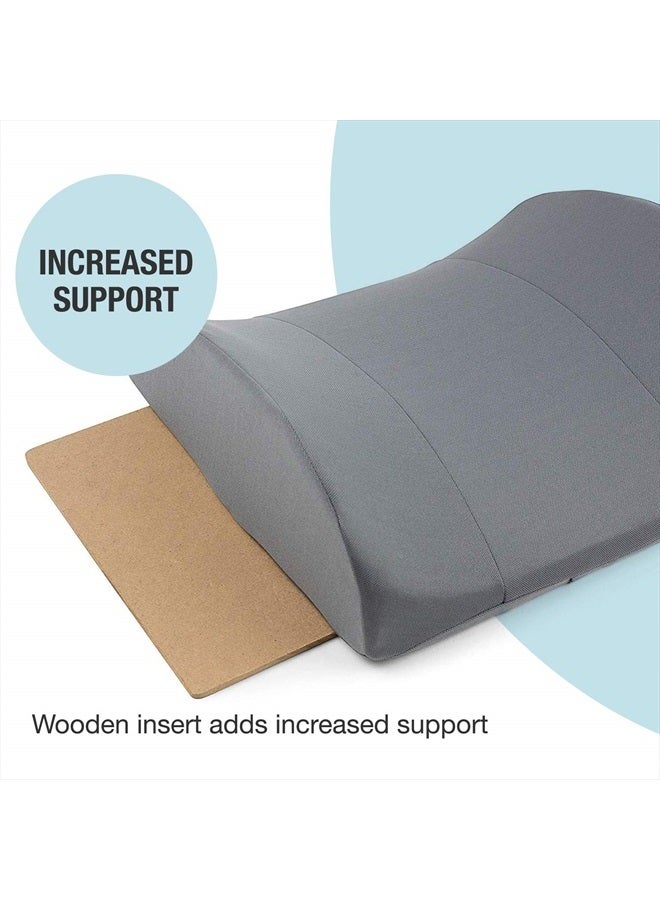 DMI Lumbar Support Pillow for Chair to Assist with Back Support with Removable Washable Cover and Firm Insert to Ease Lower Back Pain while Improving Posture, 14 x 13 x 5, Contoured Foam, Elite, Gray - Image 5
