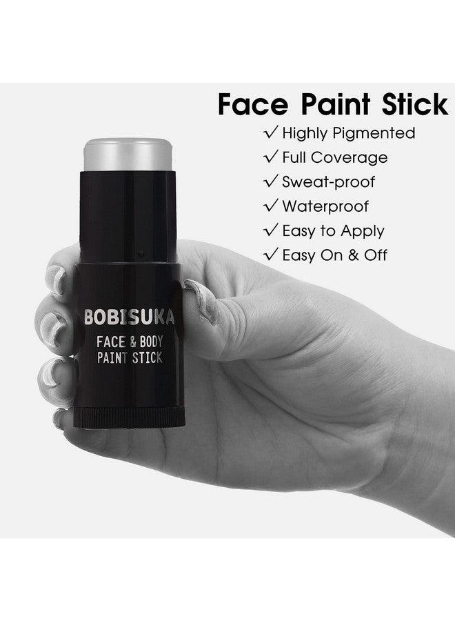 BOBISUKA Light Grey Face Body Paint Stick, Gray Contour Face Paints Sticks, Grayscale Makeup Painting Kit For Halloween Homestuck Raven Cosplay Special Effects Costume Sfx Parties Stage - Image 2