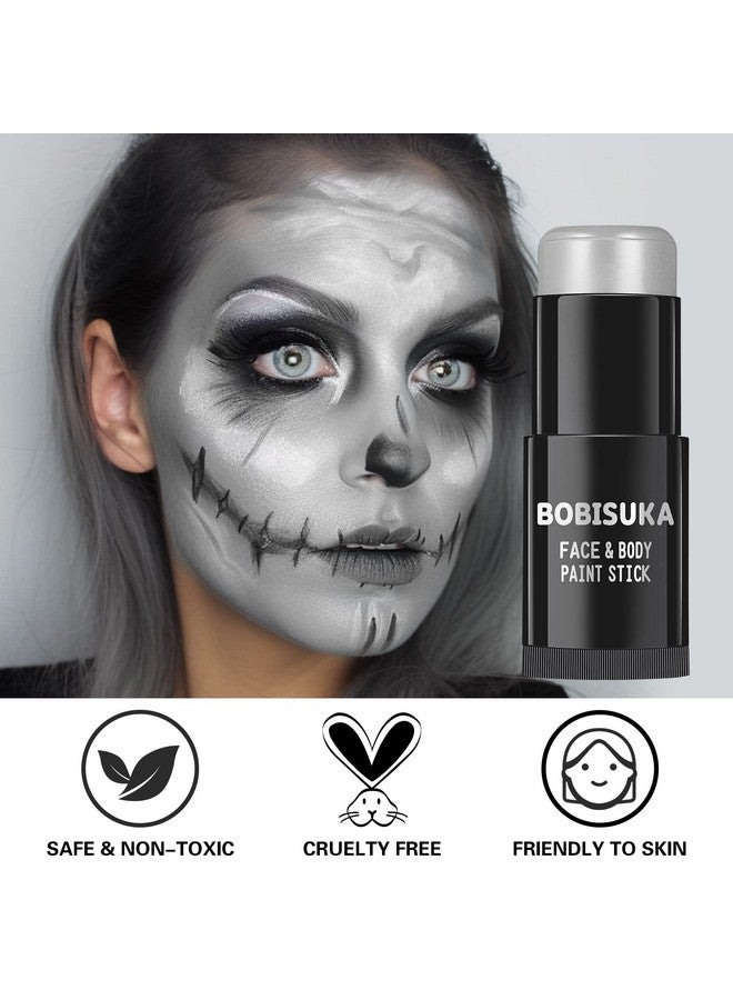 BOBISUKA Light Grey Face Body Paint Stick, Gray Contour Face Paints Sticks, Grayscale Makeup Painting Kit For Halloween Homestuck Raven Cosplay Special Effects Costume Sfx Parties Stage - Image 5