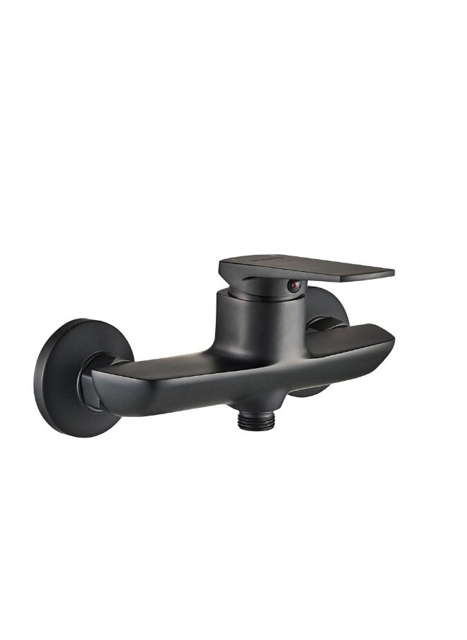 DANUBE HOME Milano Yana Wall Shower Mixer - Matt Black Finish Wall Mounted Rain Shower System Solid Brass Body Bathroom Faucet Modern Lavatory, Vanity Tap Water Control Valve Bathroom Fixtures  - Image 1