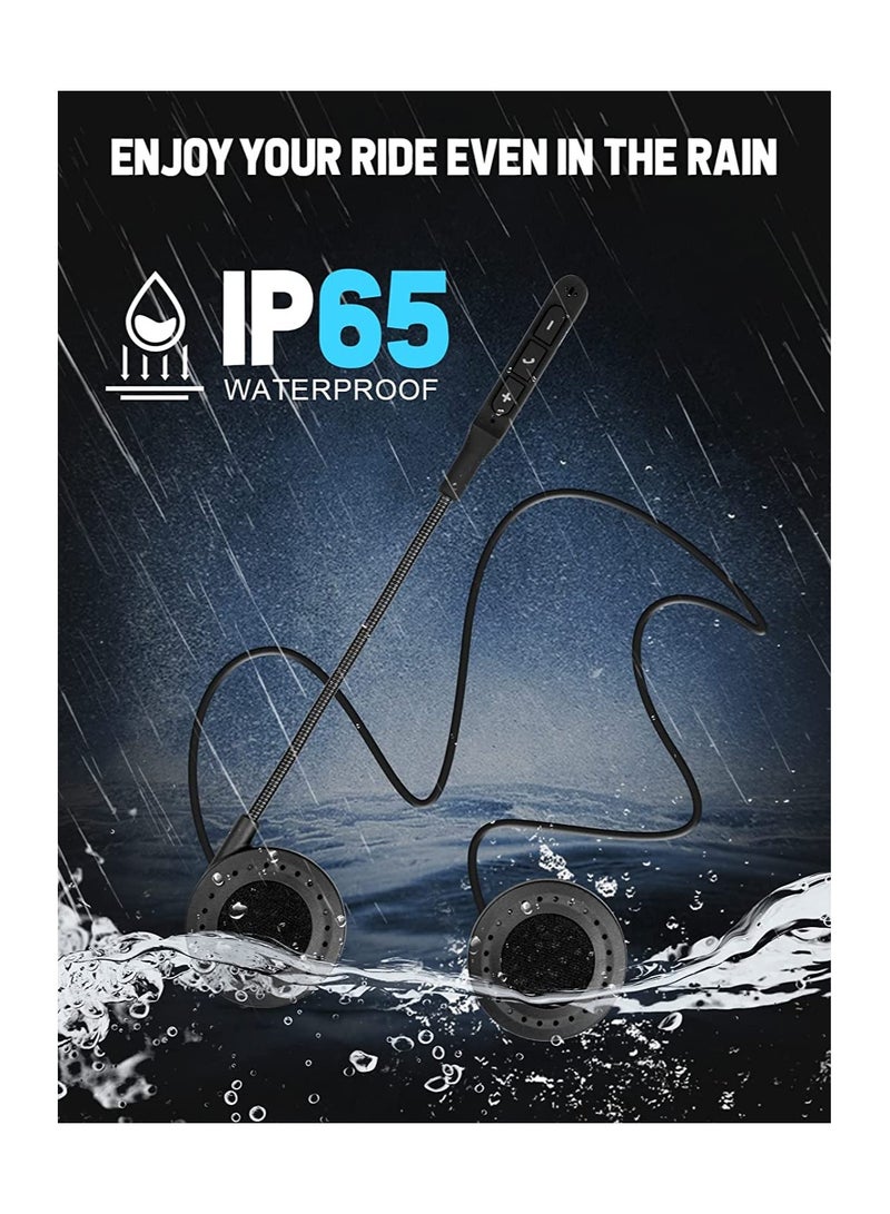 Motorbike Helmet Bluetooth 5.0 Headset with Stereo Sound Quality Waterproof Motorcycle Helmet Speaker for Riding, Skiing Sport Outdoor - Image 4