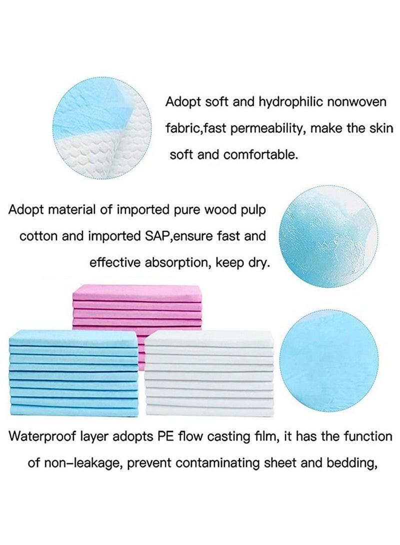 Luvlap Disposable Changing Mats, 75 Counts, Soft Waterproof Mat, Portable Leak Proof Changing Mat, New Mom Leak-Proof Under pad, Mattress Table Protector Pad - Image 3