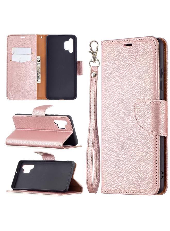S-TOP Case For Samsung Galaxy A32 4G Litchi Texture Pure Color Horizontal Flip Leather Case with Holder & Card Slots & Wallet & Lanyard - Image 1