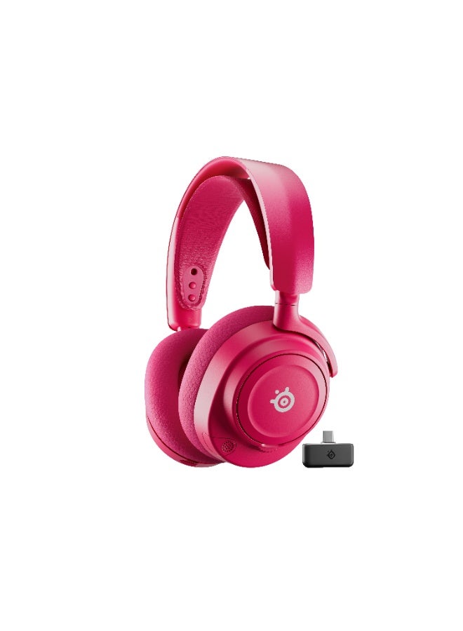SteelSeries Arctis Nova 7P Wireless Gen 2 - PS5 Headset - Gaming Headset - Mobile App Control - 50+ HR with fast charge - Compatible with PlayStation, PC, Switch & more - Mixable 2.4GHz/Bluetooth - Magenta - Image 3
