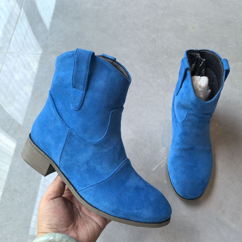Spring Festival Is Not Closed For Business, New Women'S Shoes, Low-Heeled 40-43 Large Size Women'S Boots, Custom-Made Retro Short Boots For Women - Image 1