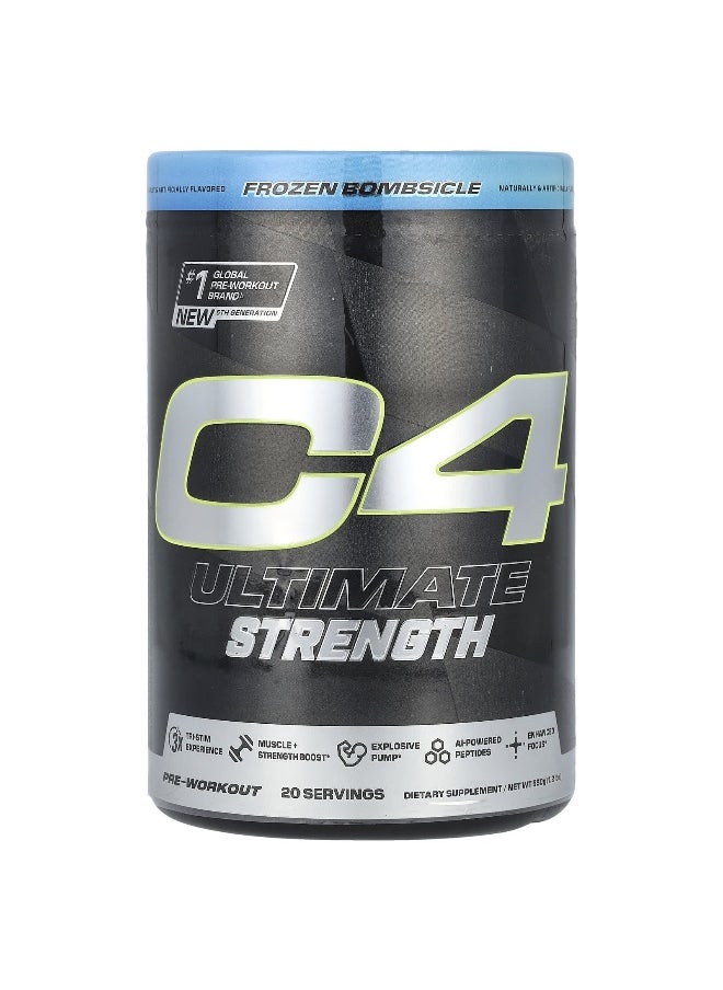 C4  Cellucor C4 / Cellucor, C4 Ultimate Strength, Pre-Workout, Frozen Bombsicle , 1.2 lbs (550 g)  - Image 1