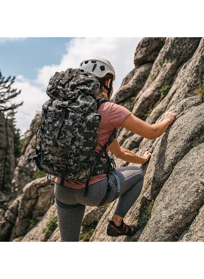 President Military Tactical Backpack, Digital Camouflage Pattern, MOLLE System, Large Capacity Outdoor Rucksack - Image 5
