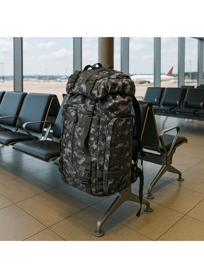 President Military Tactical Backpack, Digital Camouflage Pattern, MOLLE System, Large Capacity Outdoor Rucksack - Image 2