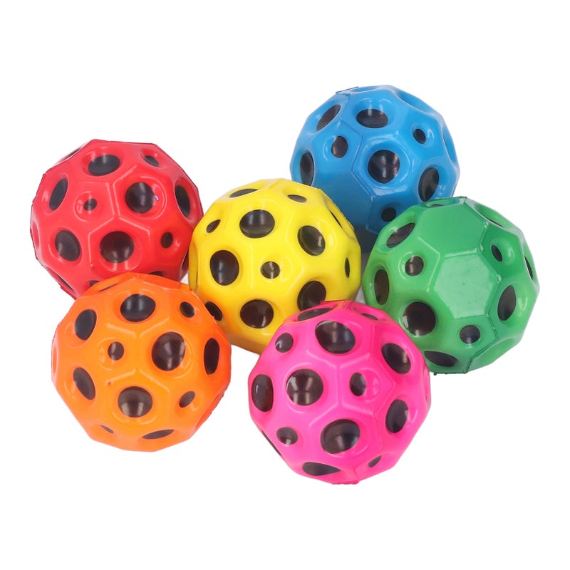 6pcs 7cm Bouncing Balls Colorful Cellular Improve Coordination Stress Relief PU Baby Ball Set - Image 2