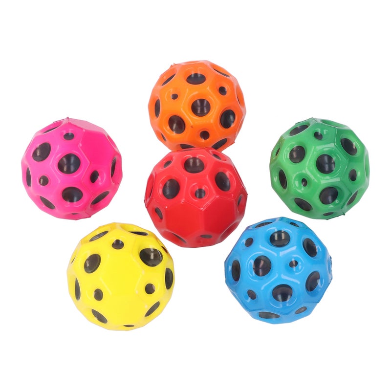 6pcs 7cm Bouncing Balls Colorful Cellular Improve Coordination Stress Relief PU Baby Ball Set - Image 1