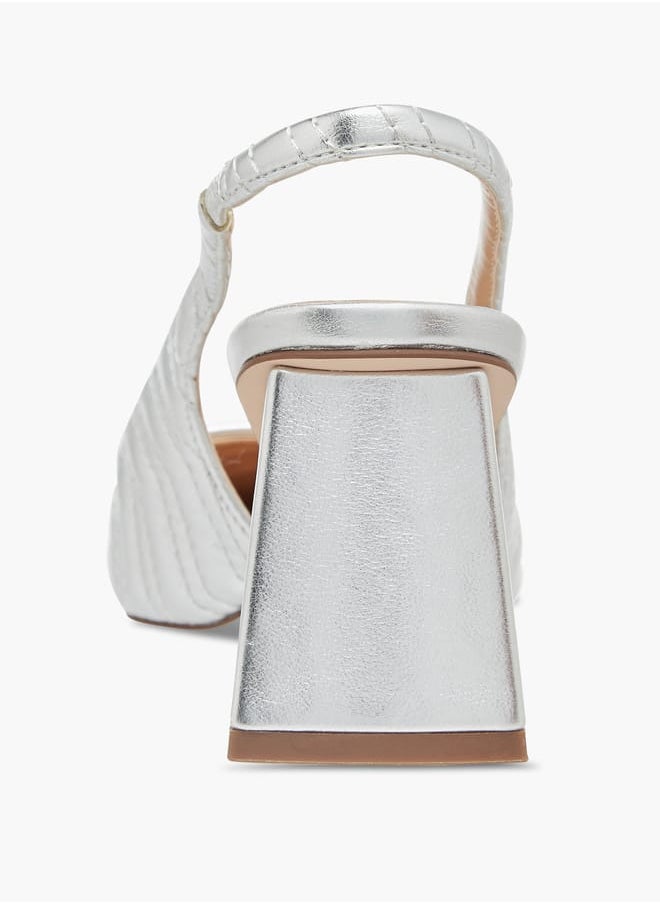 Paprika Women's Quilted Slingback Mules with Block Heel  - Image 5