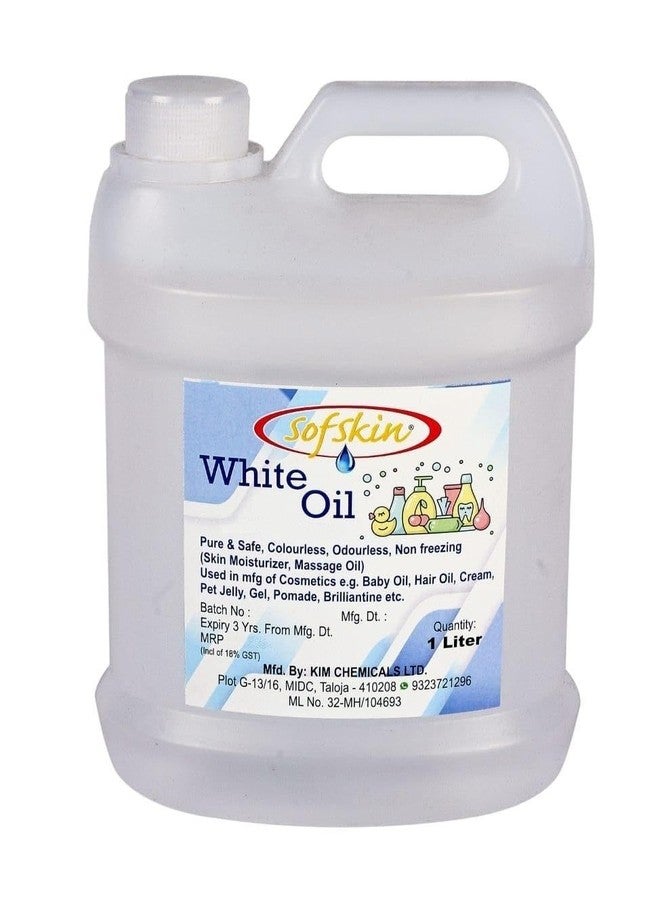 SOFSKIN WHITE OIL, (Liquid Paraffin IP) - 500 ml. Pure & Safe, Clear Transparent like water, Odourless, Does not freez in winter, safe for babies, pH5.5 - No skin allergy (See Photos & Video) (Small) - Image 2