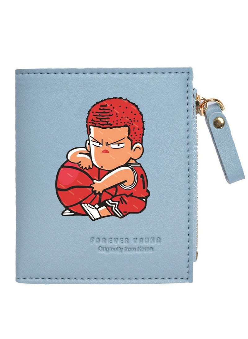 KUYING Slam Dunk, Student Card Bag, Leather Wallet 