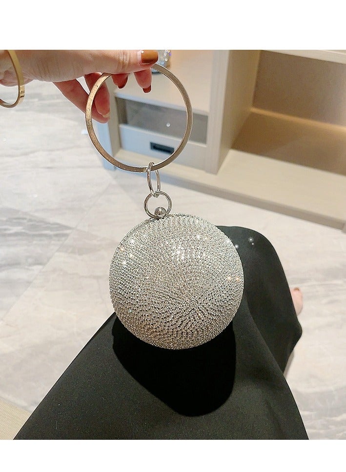 LisaAn Stone Embellished Clutch Silvery 15*15*15 Cm - Image 1