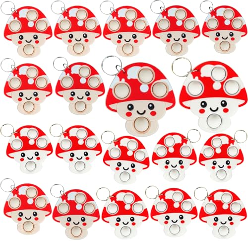 mypush popo 20 Packs Classroom Students Bulk Bubble Mushroom Mini Pop Holiday Rewards Party Favors - Image 1
