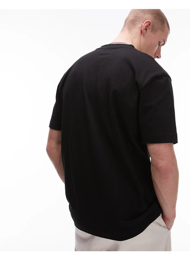 TOPMAN Printed Crew Neck Oversized T-Shirt