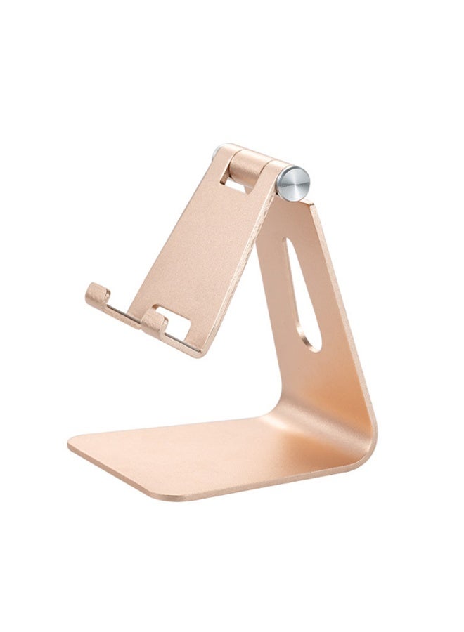 Desk Mobile Phone Tablet Holder Aluminum Adjustable Desktop Stand Cell Phone Holder,Gold - Image 1
