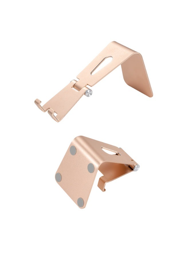Desk Mobile Phone Tablet Holder Aluminum Adjustable Desktop Stand Cell Phone Holder,Gold - Image 5