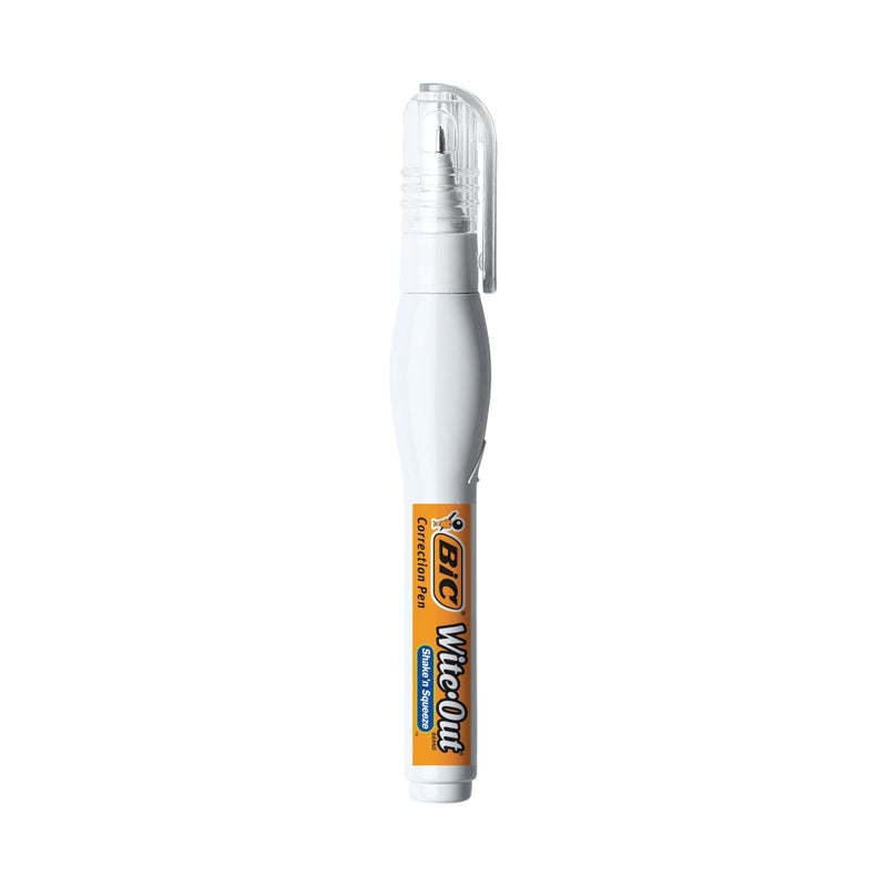 BIC Wite-Out Brand Shake 'n Squeeze Correction Pen, 8 ML Correction Fluid, 4-Count Pack of white Correction Pens, Fast, Clean and Easy to Use Pen Office or School Supplies - Image 3