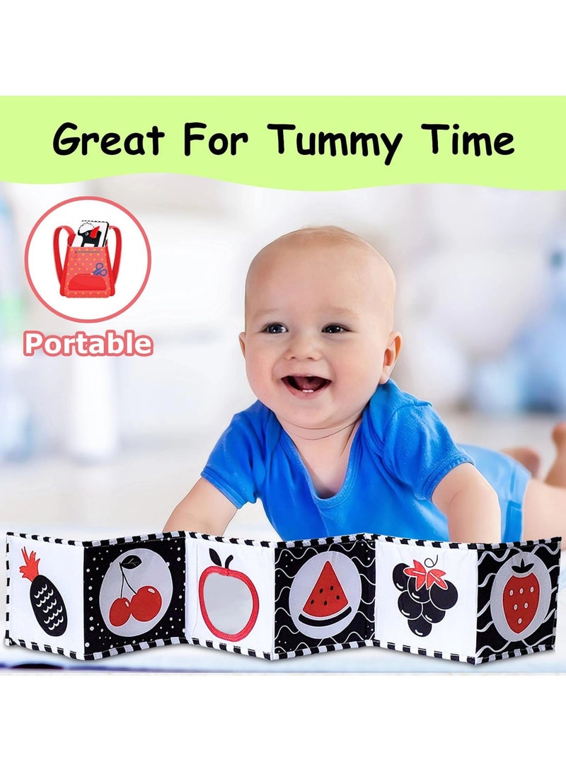 NIBEMINENT High Contrast Baby Toys For Newborn： Black And White Baby Toys Book 0-3 Months - Tummy Time Mirror For Infant 6 7 8 9 10 11 12 Months Developmental Toys Montessori Sensory Toys Baby Girls Boys Gift - Image 3