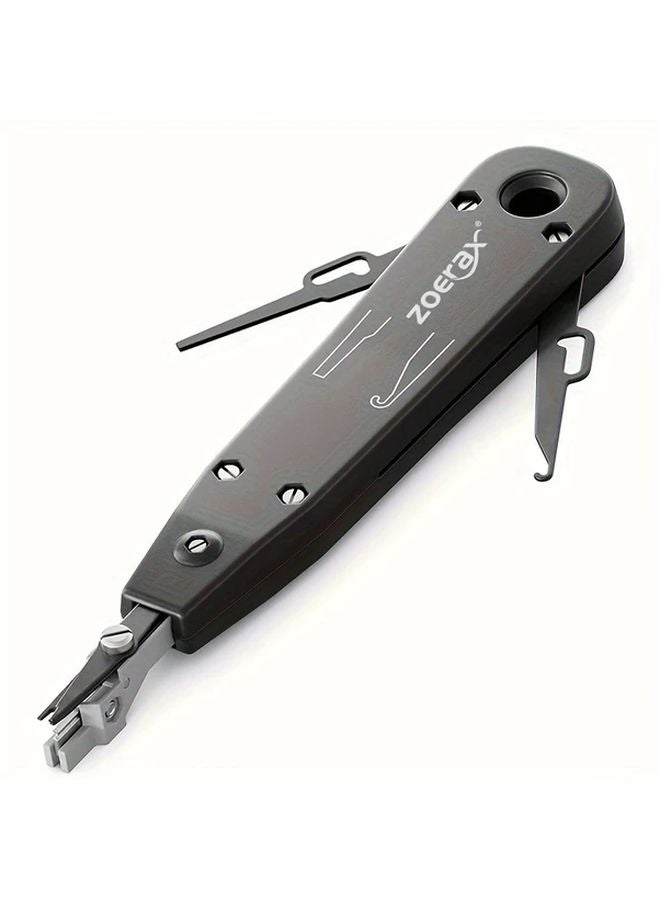 Black Punch Down Tool 110 Wire Cutter Knife For RJ45 Keystone Jack Network Cable Telephone Module - Image 1
