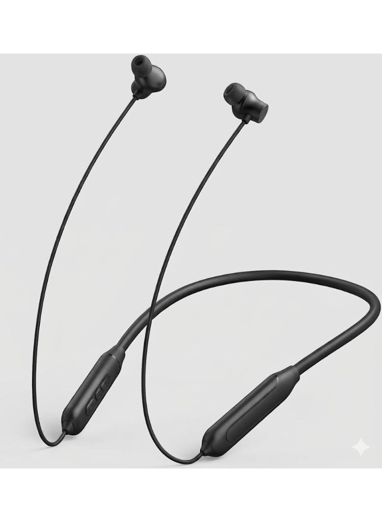 أورايمو سماعات أذن لاسلكية Oraimo Necklace Lite OEB-310، بتصميم مريح حول الرقبة، صوت جهير عميق، 30 ساعة تشغيل، شحن سريع، تقنية ENC، تصميم مريح حول الرقبة مع زمن استجابة منخفض، سماعات أذن مغناطيسية مقاومة للعرق، إمكانية الاقتران المزدوج. - Image 1