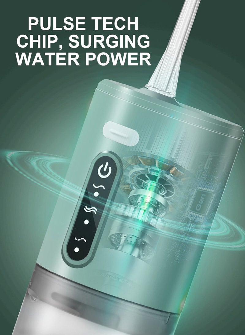 LaPalo Water Dental Flosser Teeth Pick:Portable Cordless Rechargeable Water Flossers for Teeth Cleaning - Waterproof Aqua Flosser, Portable Oral Irrigator for Dental Cleaning with 5 Jet Tips – Braces Home Travel - Image 2