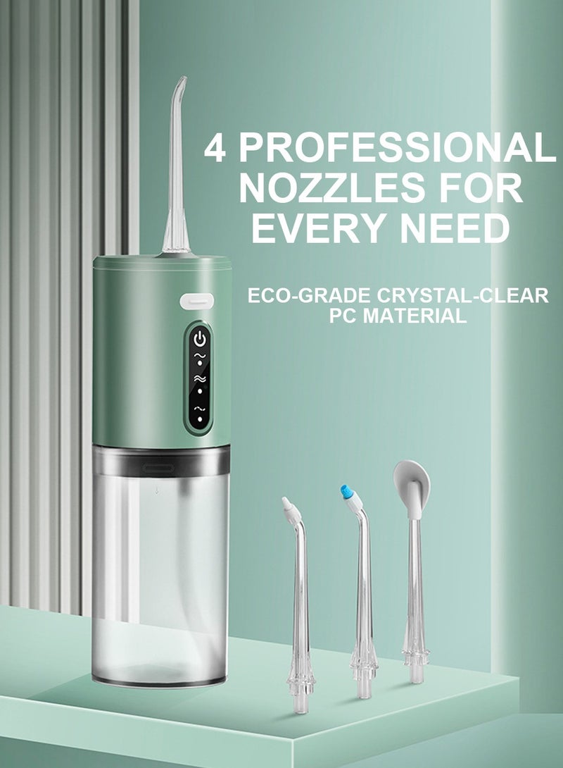 LaPalo Water Dental Flosser Teeth Pick:Portable Cordless Rechargeable Water Flossers for Teeth Cleaning - Waterproof Aqua Flosser, Portable Oral Irrigator for Dental Cleaning with 5 Jet Tips – Braces Home Travel - Image 3