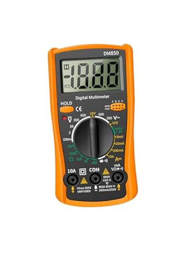 Auto Ranging Digital Multimeter Voltage Current Diode Tester Yellow - Image 1
